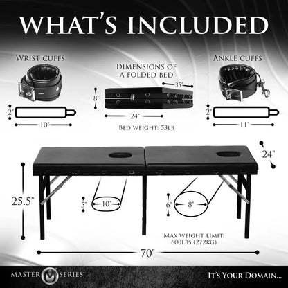Extreme Bondage Table Heavy-Duty Multi-Position BDSM Restraint Table  Dungeon Furniture and Accessories