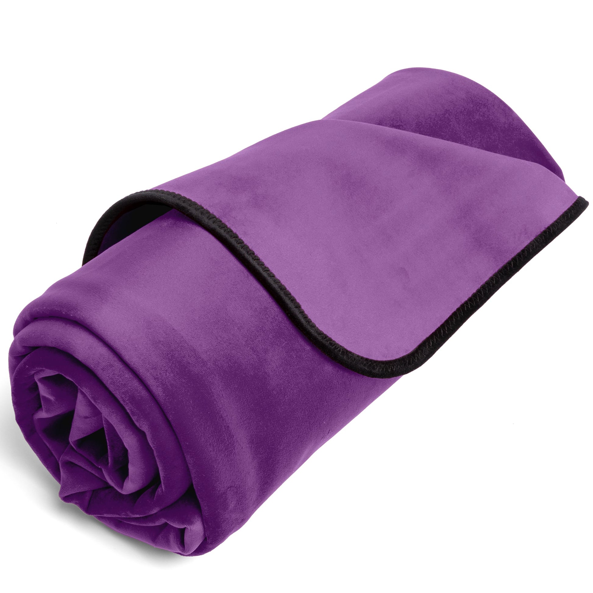 Fascinator Throw Aubergine  Microvelvet - Mini 