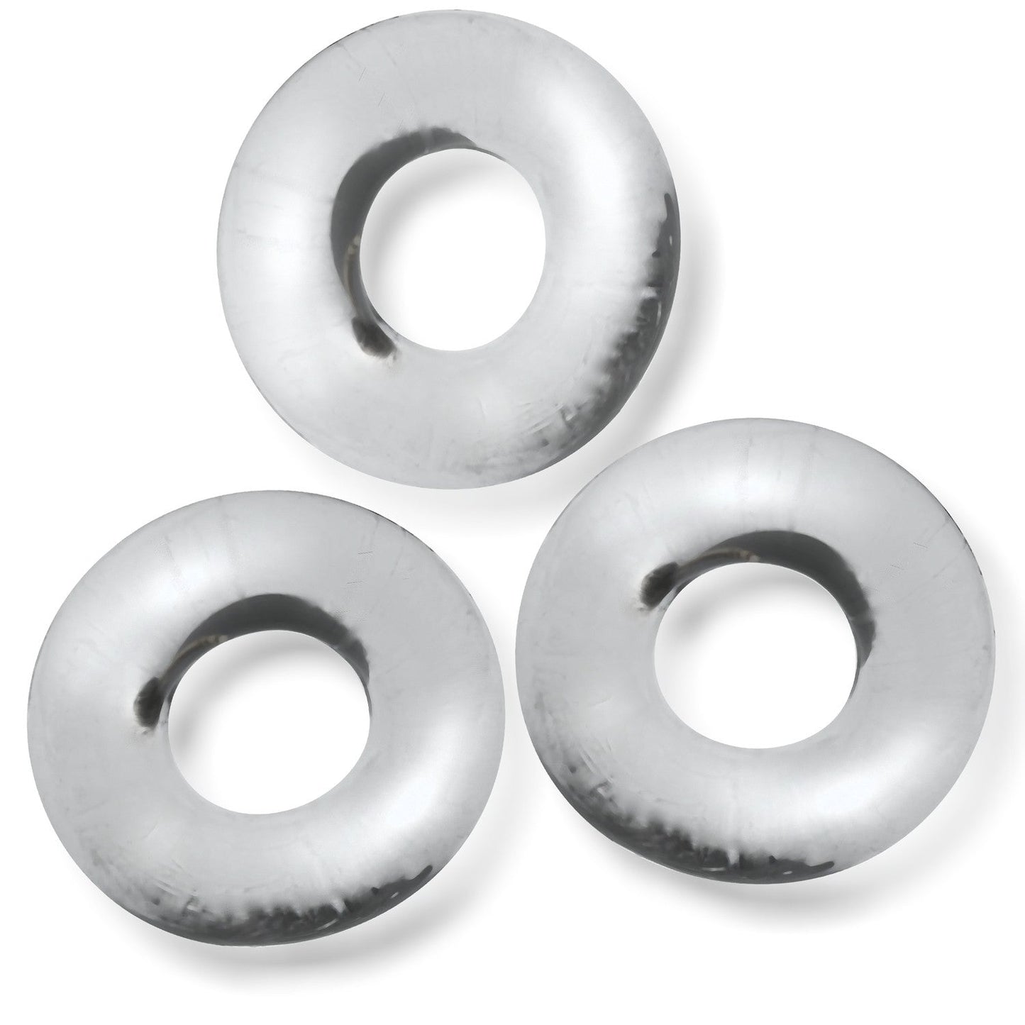 Oxballs FAT WILLY, 3-pack jumbo cockrings - CLEAR 