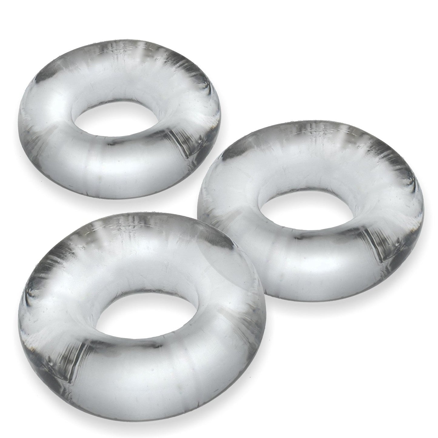 Oxballs FAT WILLY, 3-pack jumbo cockrings - CLEAR 