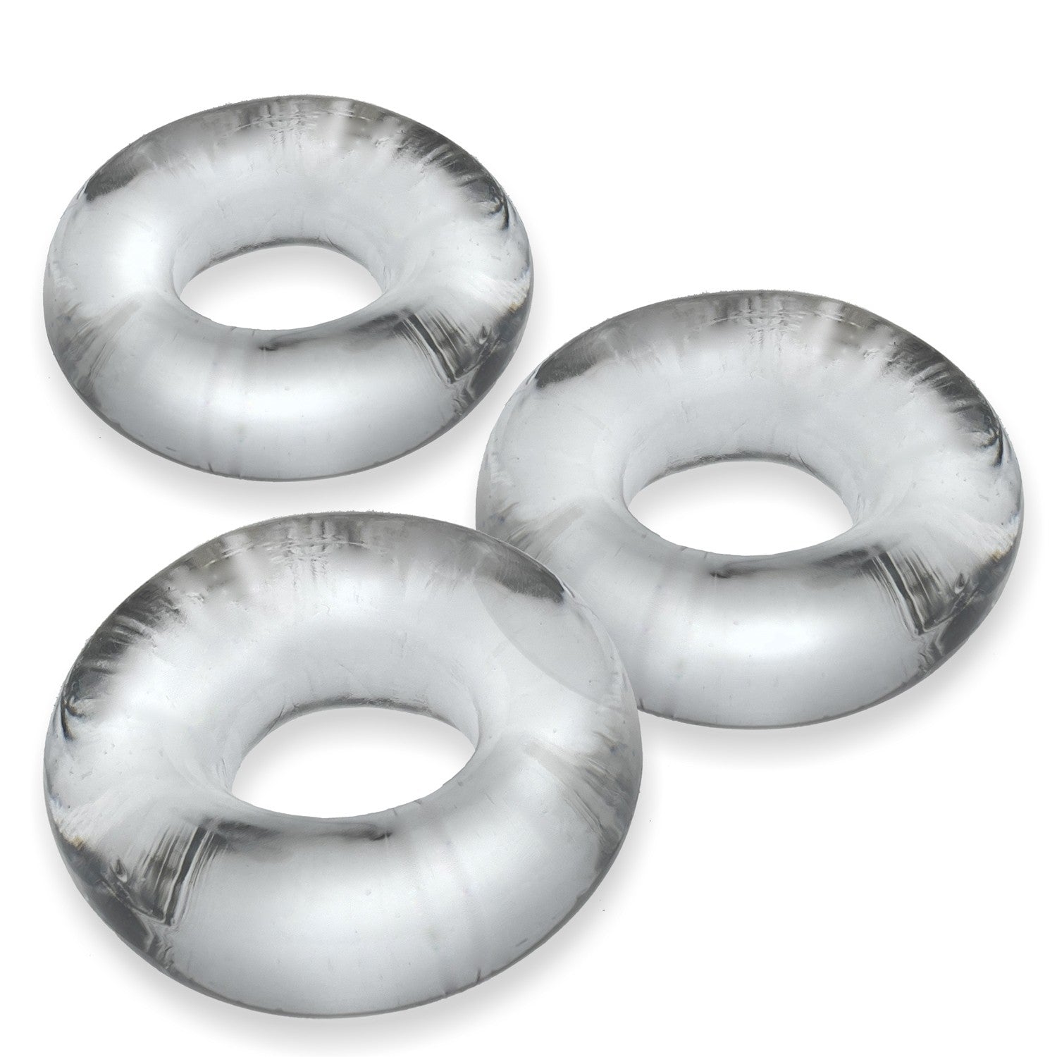 Oxballs FAT WILLY, 3-pack jumbo cockrings - CLEAR 