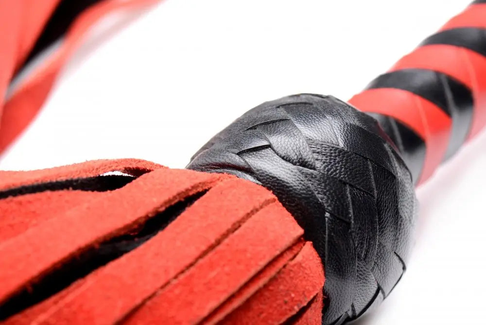 Isabella Sinclaire Black and Red Suede Flogger  Impact Play