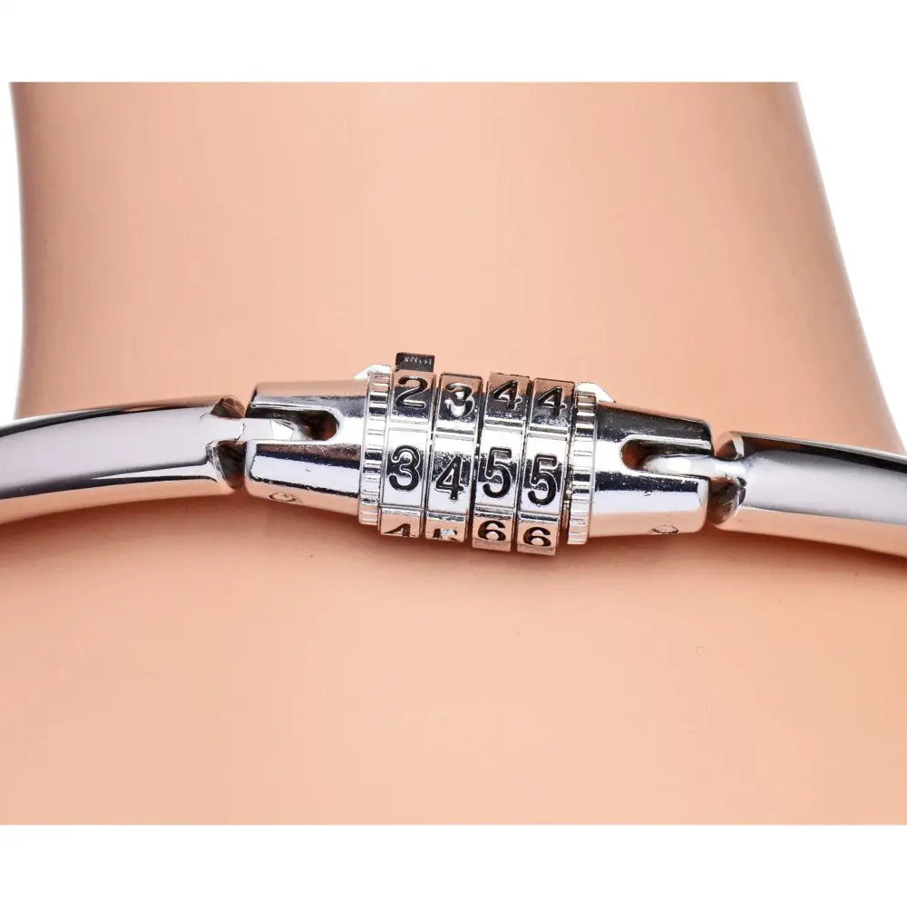 Stainless Steel Combination Lock Slave Collar 