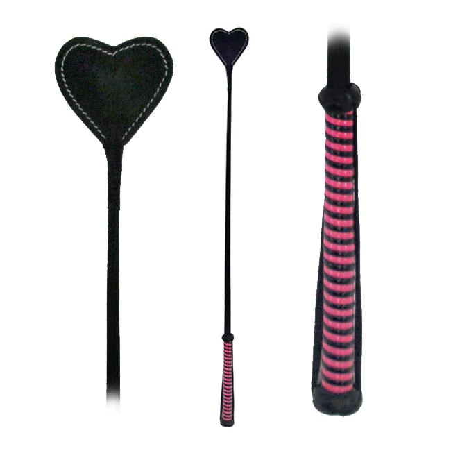 Riding Crop Heart Shaped Vegan Friendly Pink 