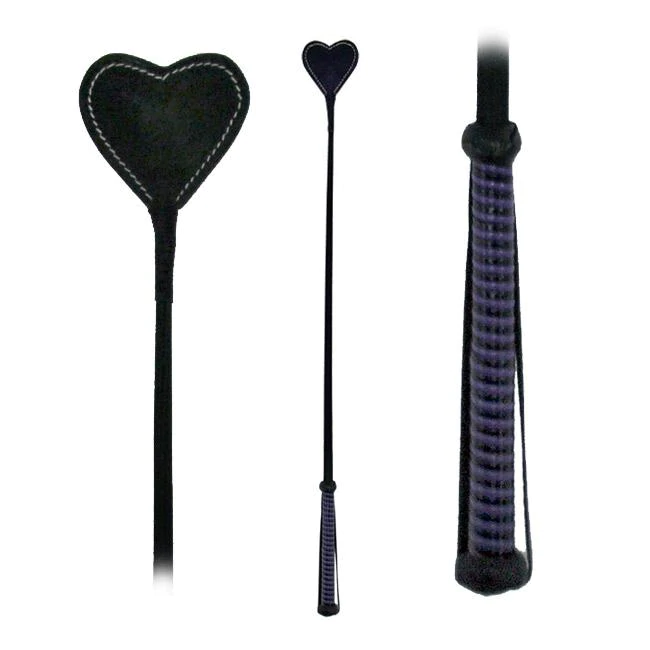 Riding Crop Heart Shaped Vegan Friendly Purple 