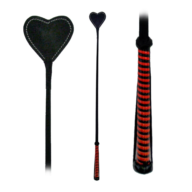 Riding Crop Heart Shaped Vegan Friendly Red 