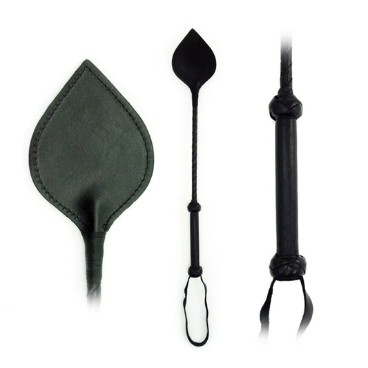 Riding Crop Spade Leather 18in 