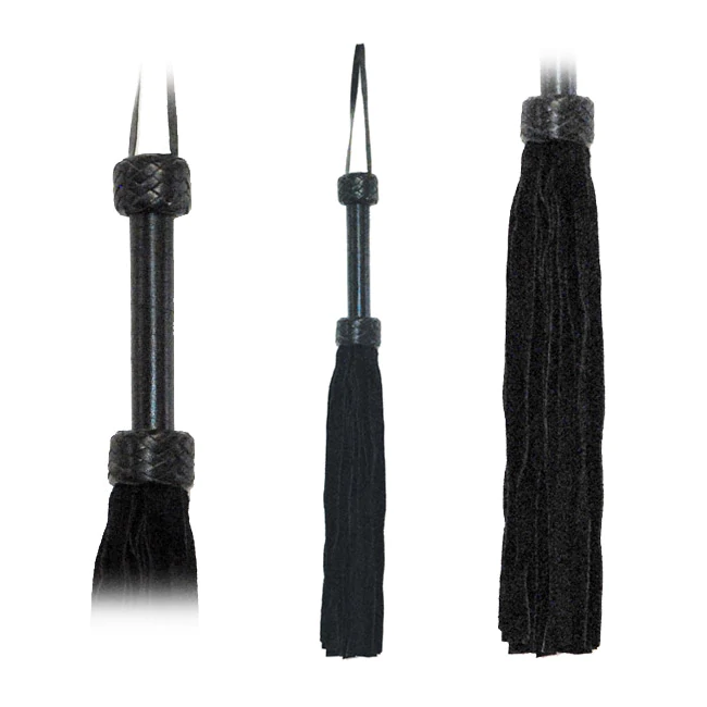 Flogger Black Suede Tails 18in 