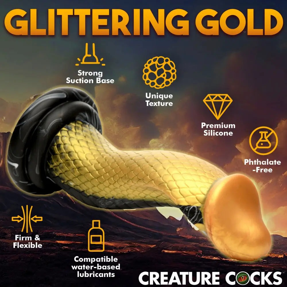 Golden Mamba Silicone Dildo  Silicone Toys