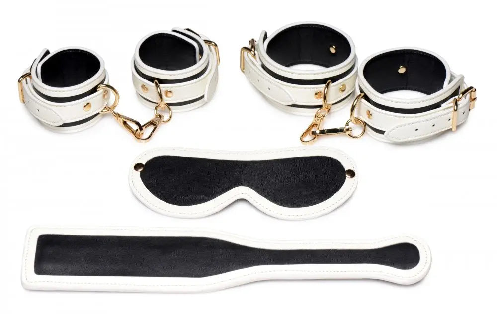 Kink in the Dark Glowing Cuffs Blindfold and Paddle Bondage Set  Bondage Kits