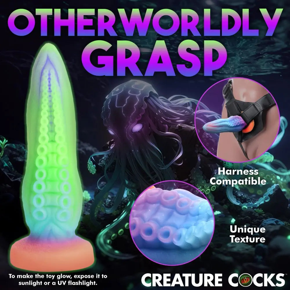 Tenta-Cock Glow-in-the-Dark Silicone Dildo  Silicone Toys