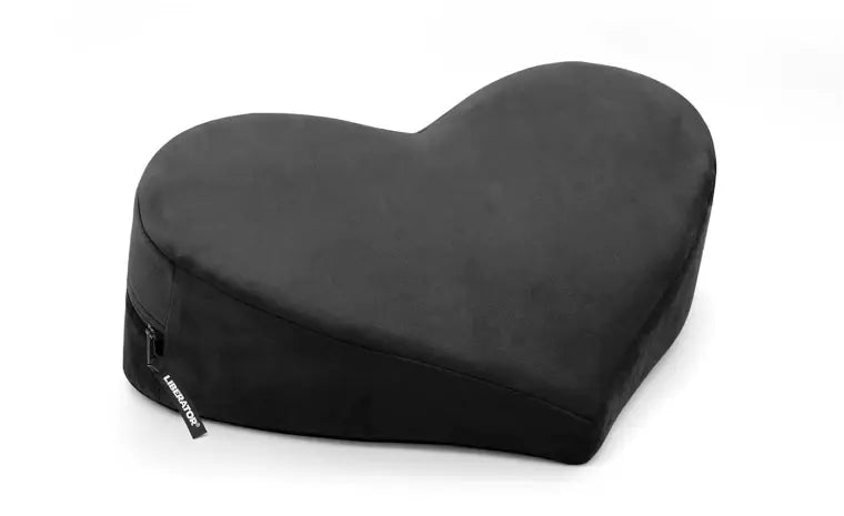 Heart Wedge Black Microvelvet 