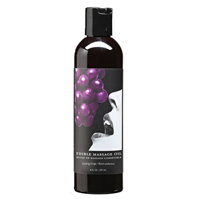 Edible Massage Oil Grape  8 fl oz / 237 ml 