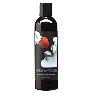 Edible Massage Oil Strawberry  8 fl oz / 237 ml 