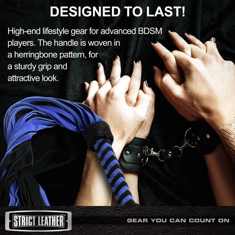 Black and Blue Suede Flogger  Impact Play