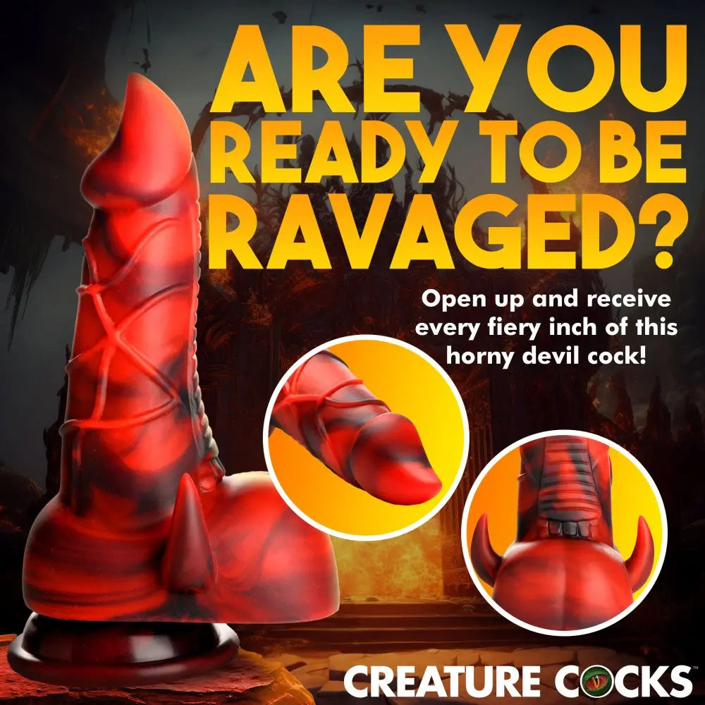 Horny Devil Demon Silicone Dildo  Silicone Toys