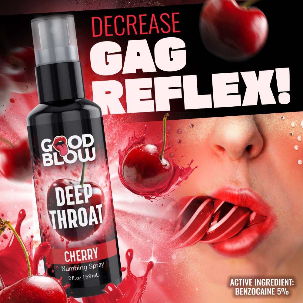 Deep Throat Cherry Numbing Spray Give Better Blow Jobs  Lubes, Lotions and Accessories