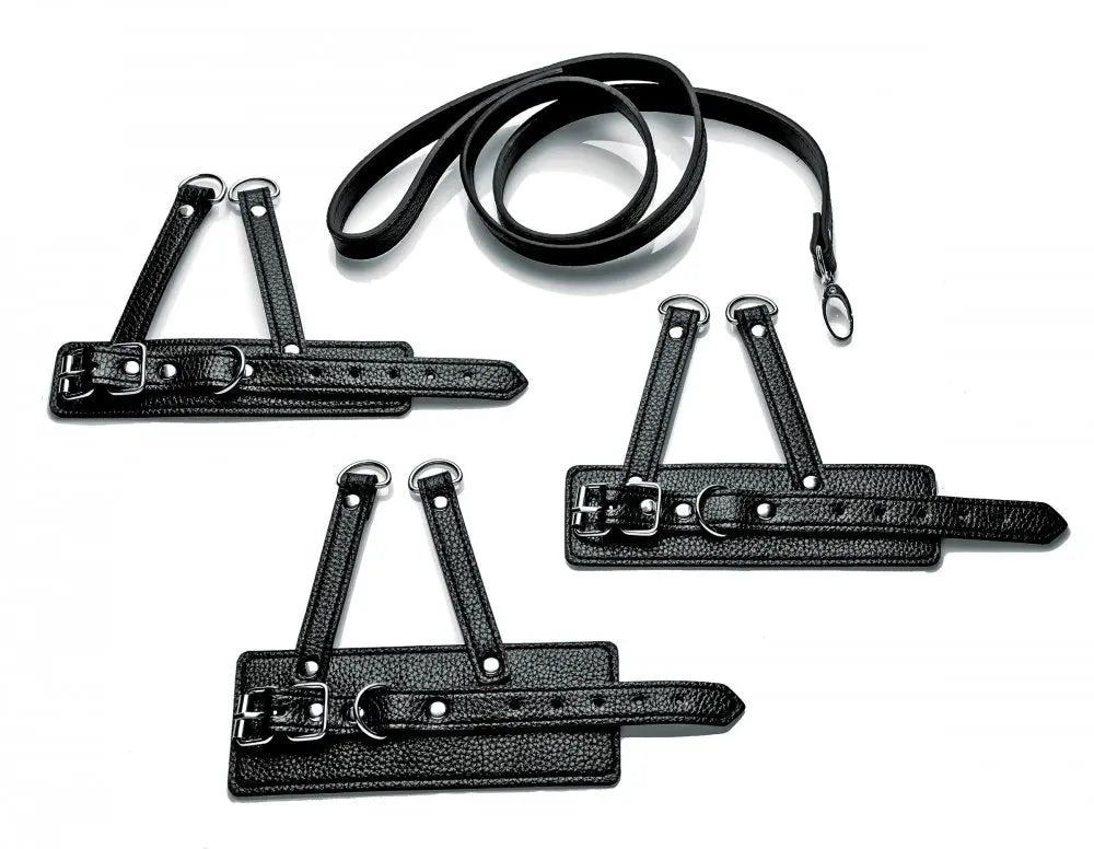 Isabella Sinclaire 3 Piece Ball Stretcher Training Set and Penis Leash - Bound By Desire