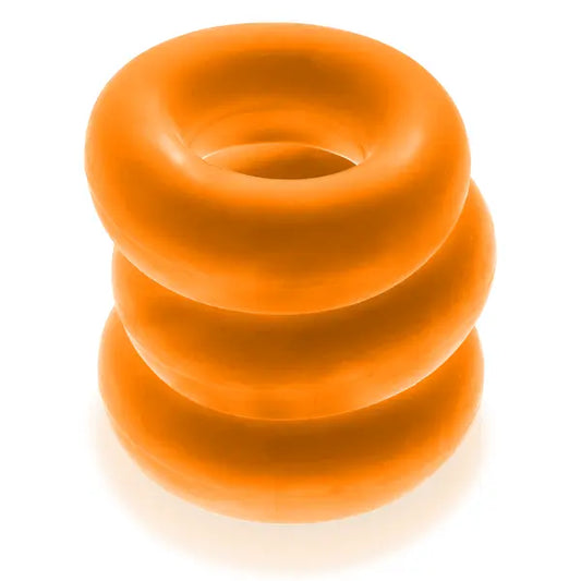 FAT WILLY 3-pack jumbo cockrings ORANGE  Cock Rings