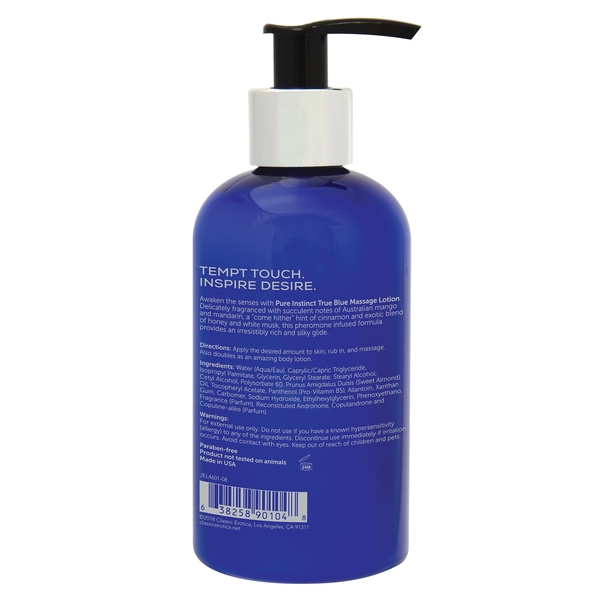 True Blue Pheromone Massage & Body Lotion 8oz | 236mL 