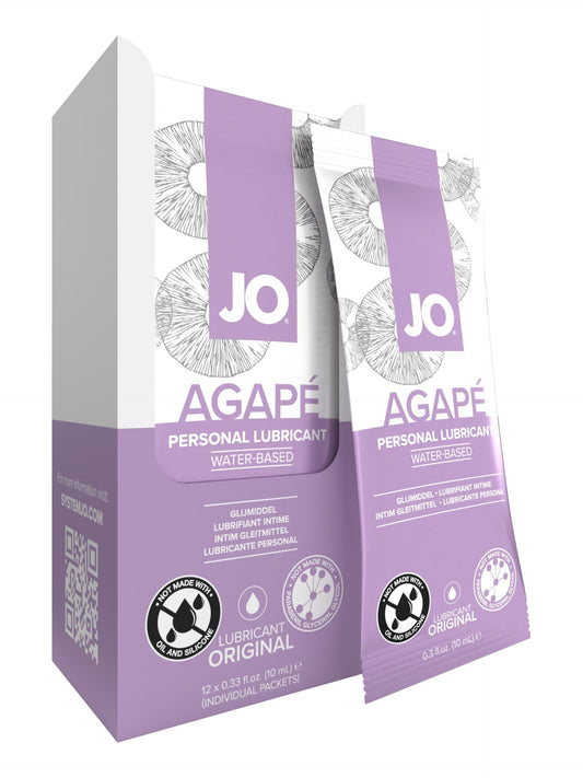 JO Agape Lubricant Foil Display Box 12 x 10mL 