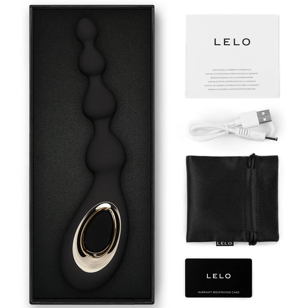 LELO SORAYA Anal Beads Massager Black Vibrating Anal Dildo