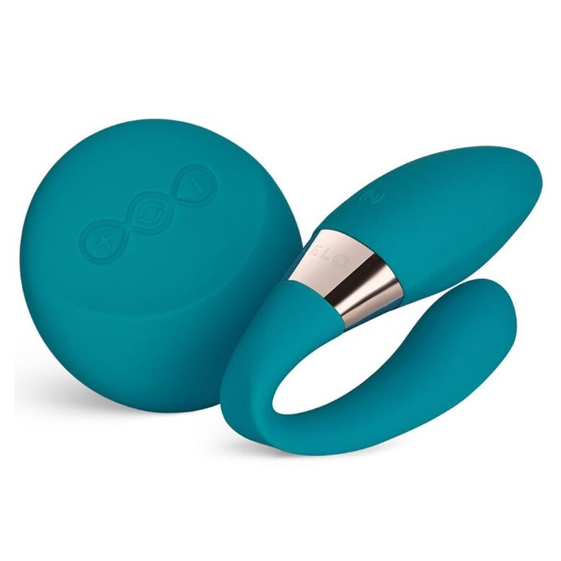 TIANI DUO Vibrating Couples Massager, Ocean Blue 