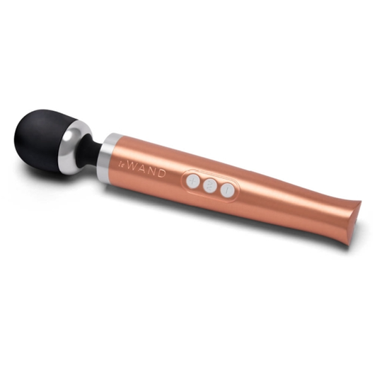 Die Cast Rechargeable Vibrating Massager - Rose Gold 