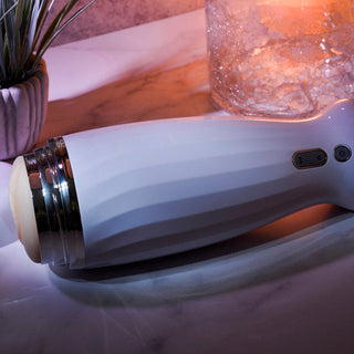 Zero Tolerance THE THRUSTING RECHARGEABLE STROKER  WHITE/CHROME 