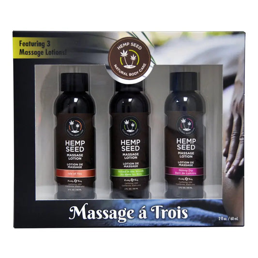 Massage-a-Trois Gift Set  Lubes