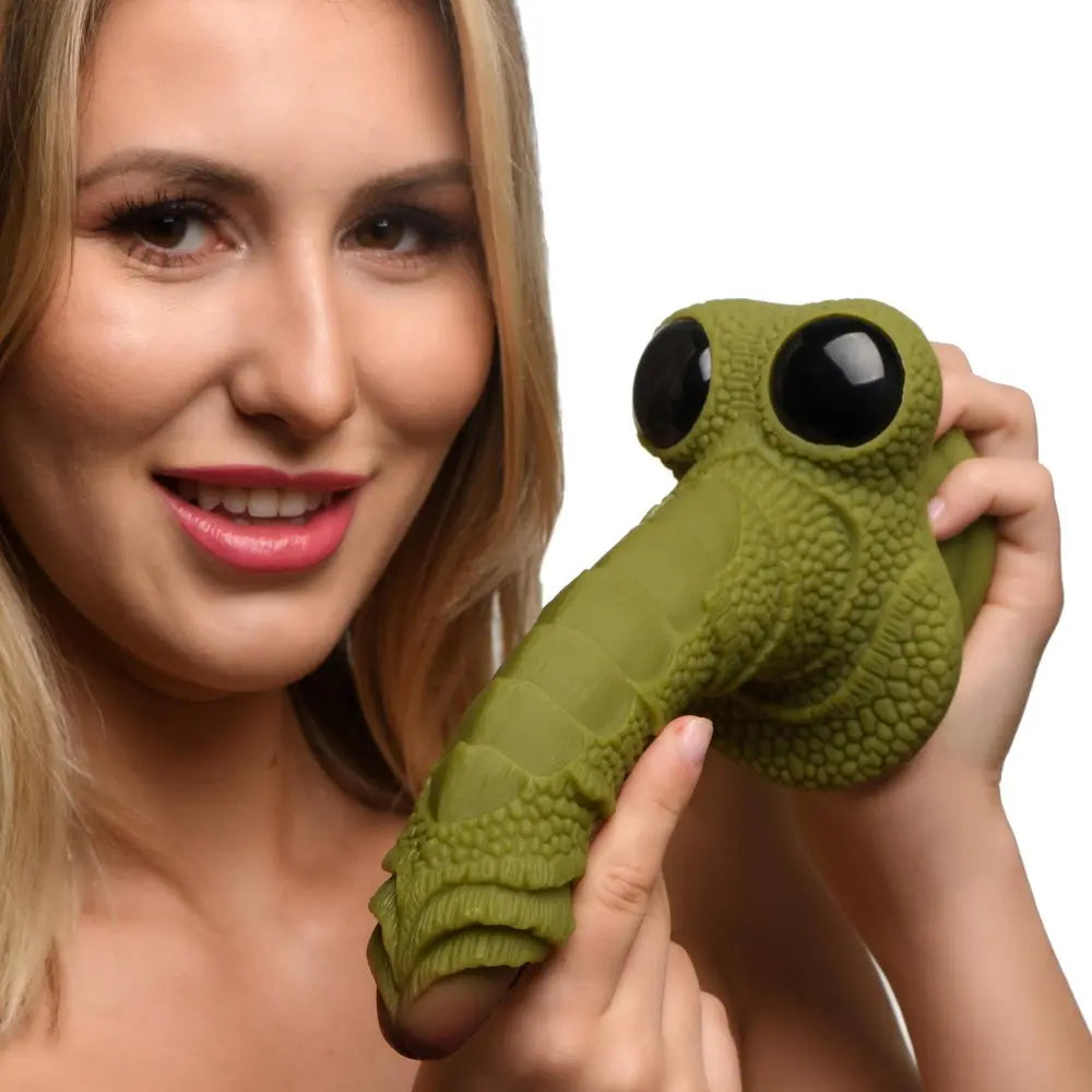 Swamp Monster Green Scaly Silicone Dildo  Dildos