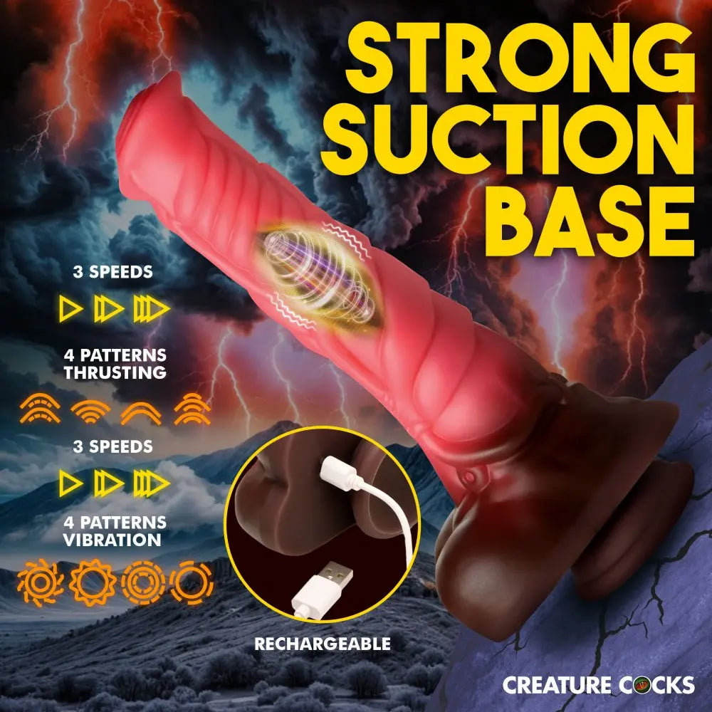 Deluxe Centaur Thrusting and Vibrating Dildo  Vibrating Toys