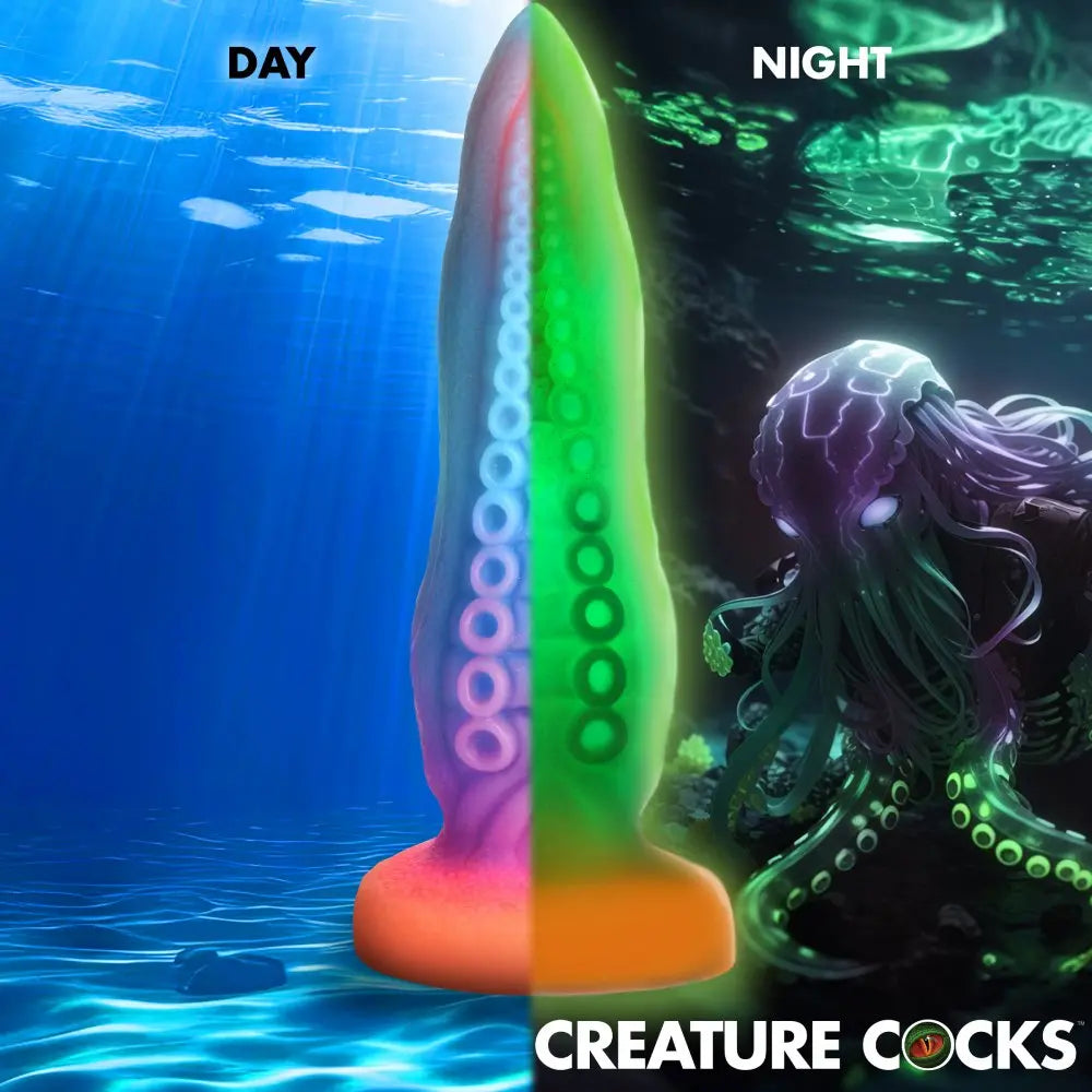 Tenta-Cock Glow-in-the-Dark Silicone Dildo  Silicone Toys