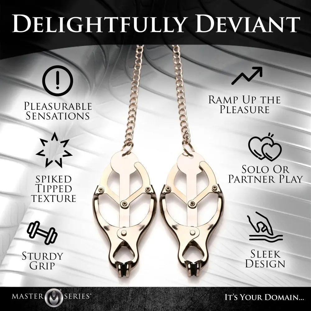 Primal Spiked Clover Nipple Clamps - Bound By Desire