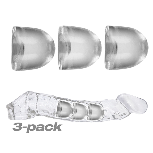 ADJUSTFIT INSERT 3-pack cocksheath inserts - Clear OXBALLS