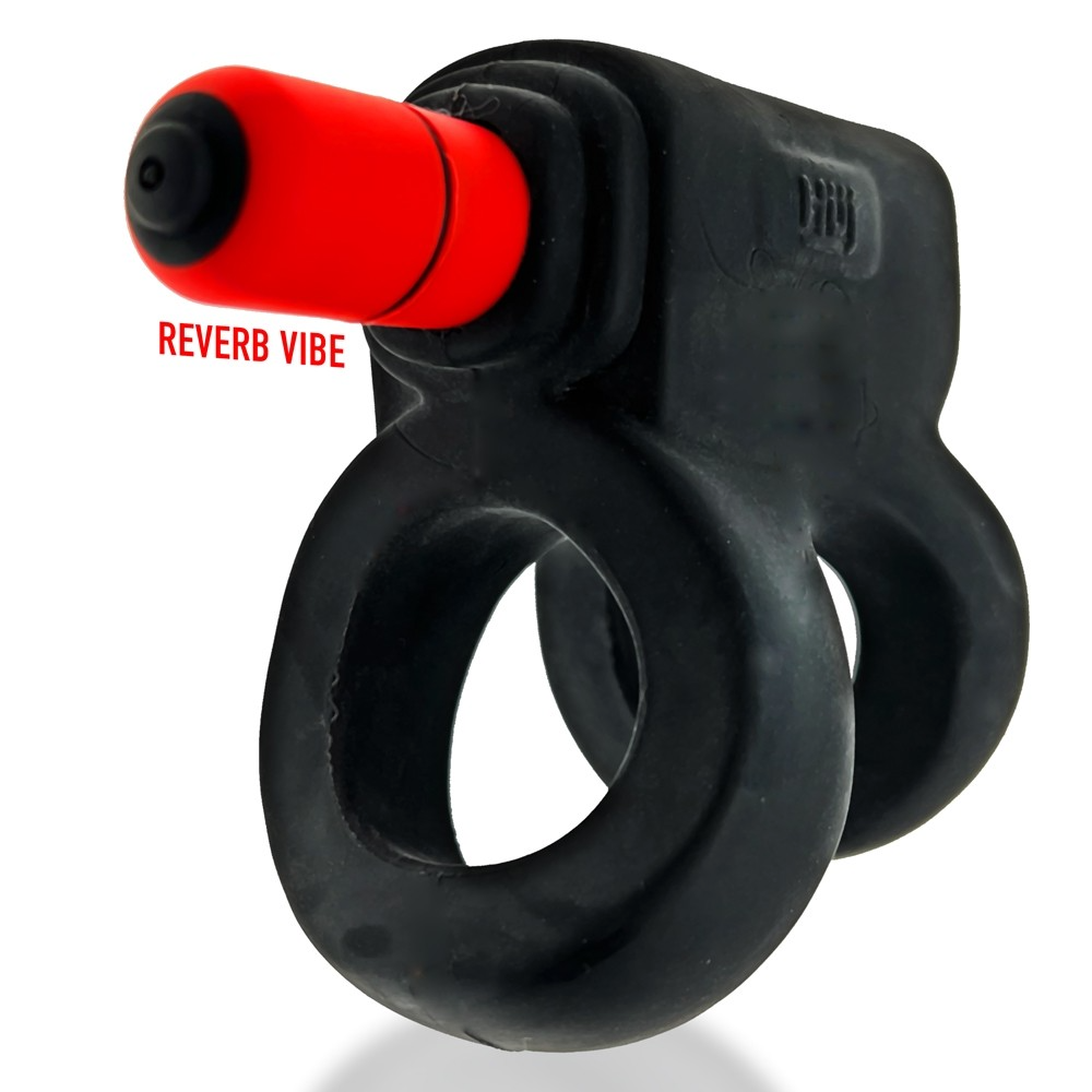 REVHAMMER, shaft vibe ring, TAR ICE w/ Red Vibe 