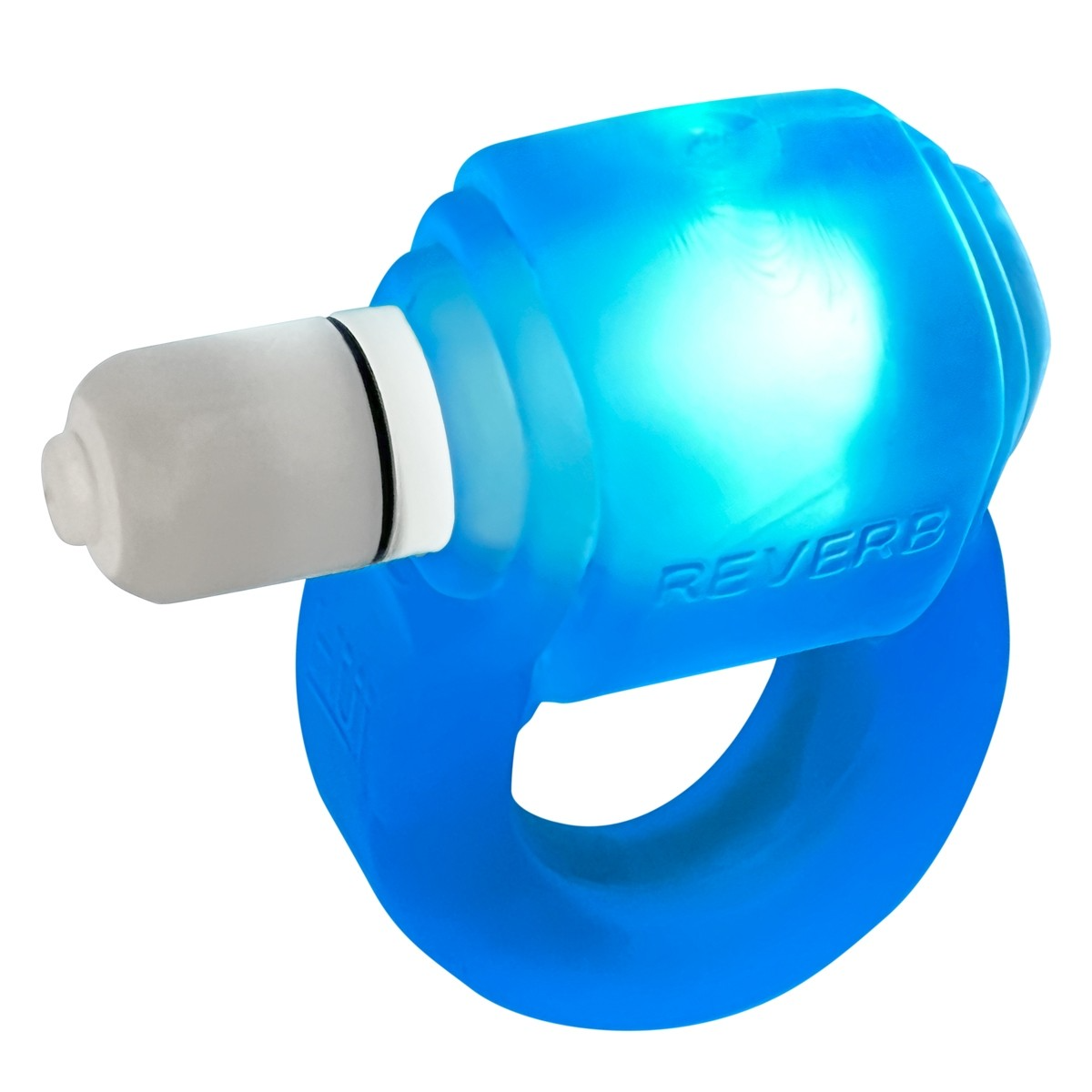 GLOWDICK, cockring with LED, BLUE ICE 