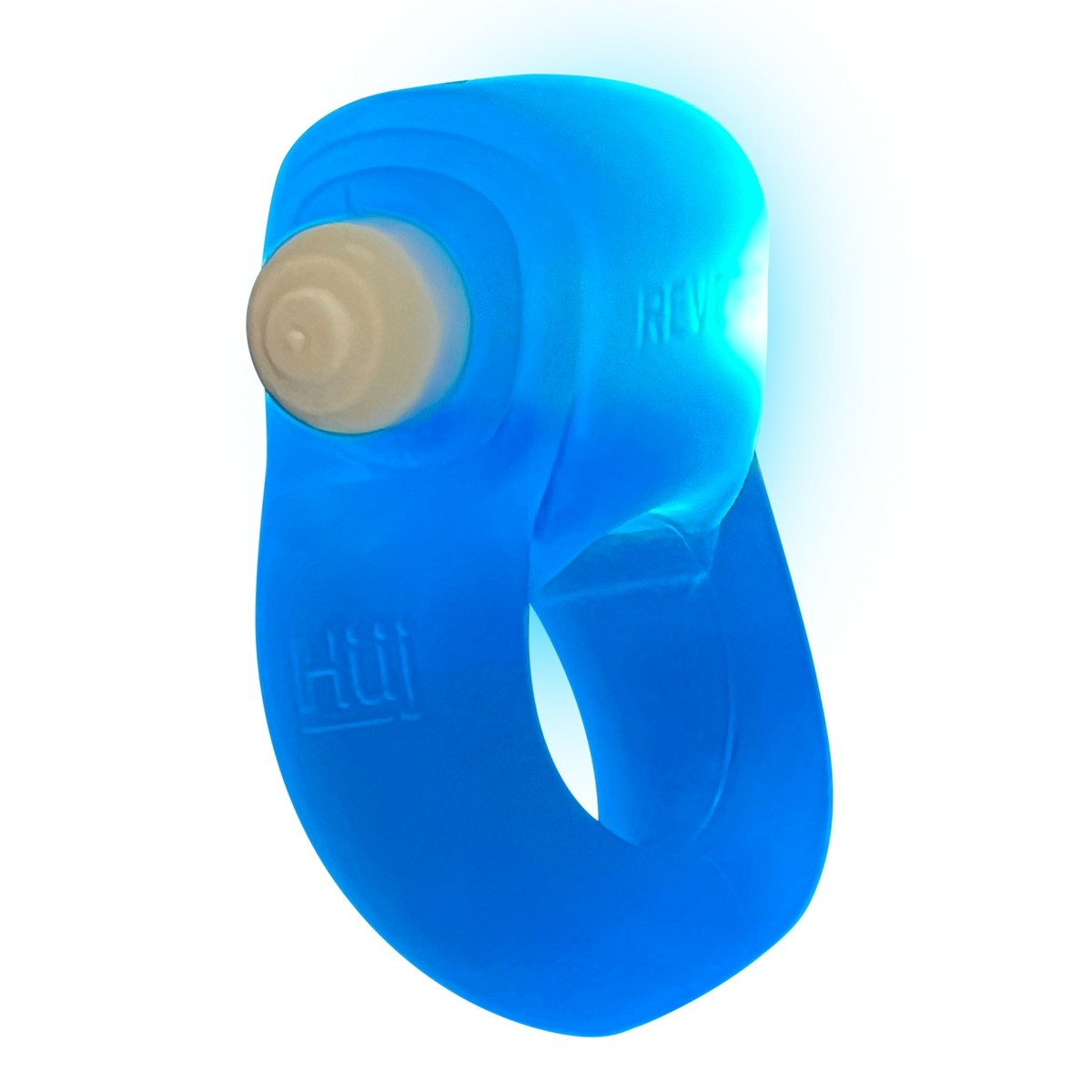 GLOWDICK, cockring with LED, BLUE ICE 