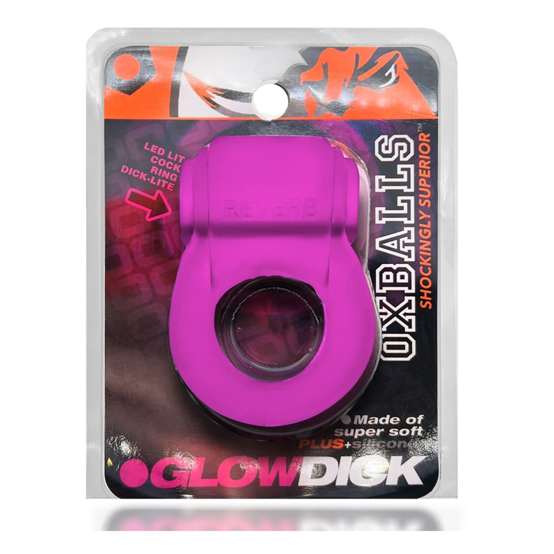 GLOWDICK, cockring with LED, PINK ICE 