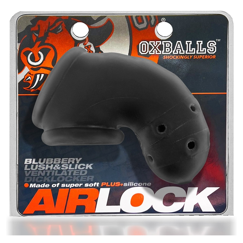 AIRLOCK, air-lite vented chastity, BLACK ICE 