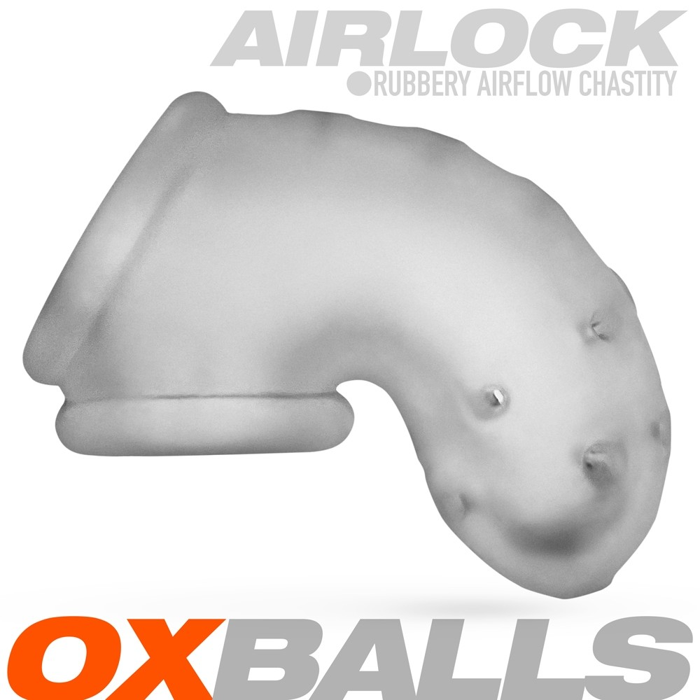 AIRLOCK, sling chastity, CLEAR ICE OXBALLS