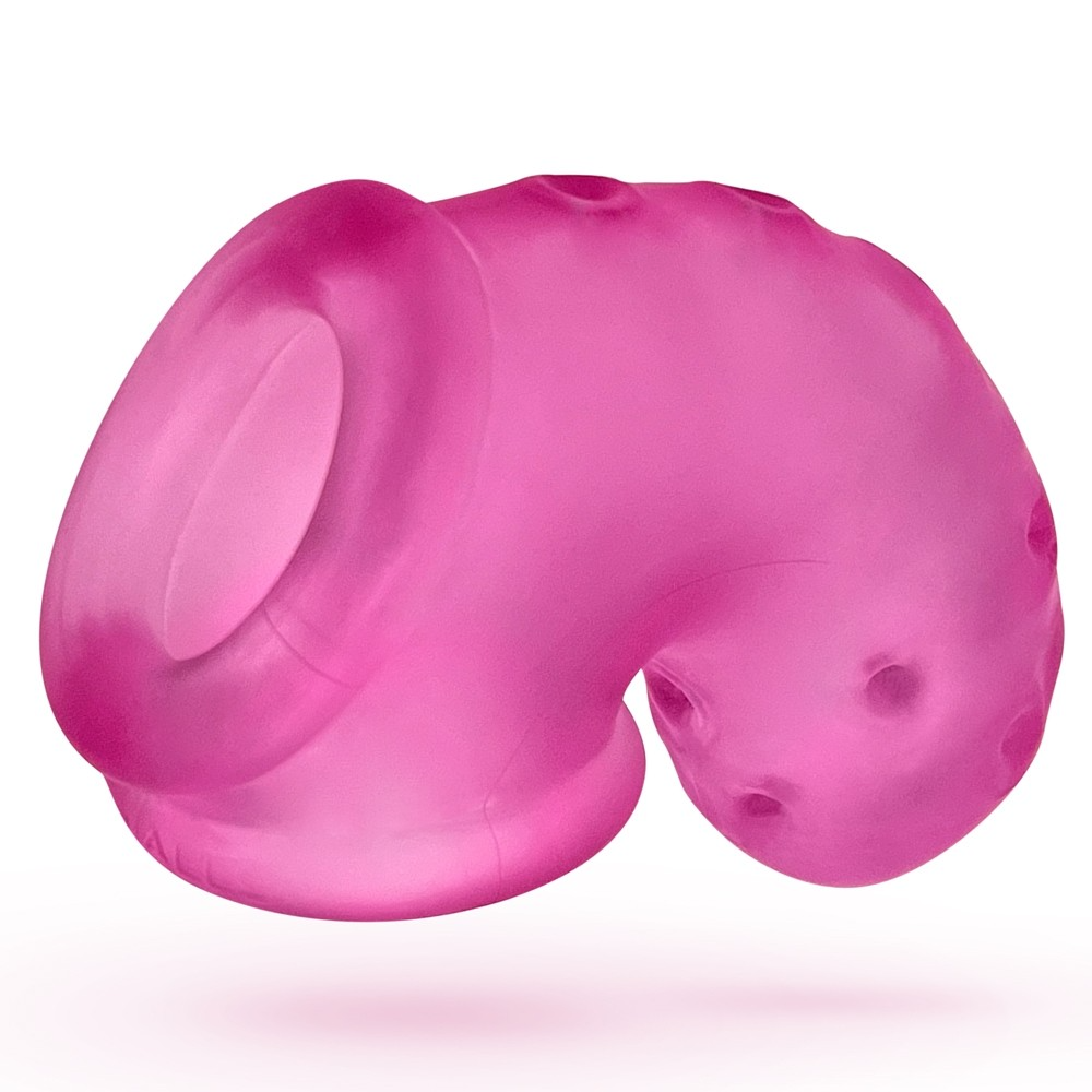 AIRLOCK, air-lite vented chastity, PINK ICE OXBALLS