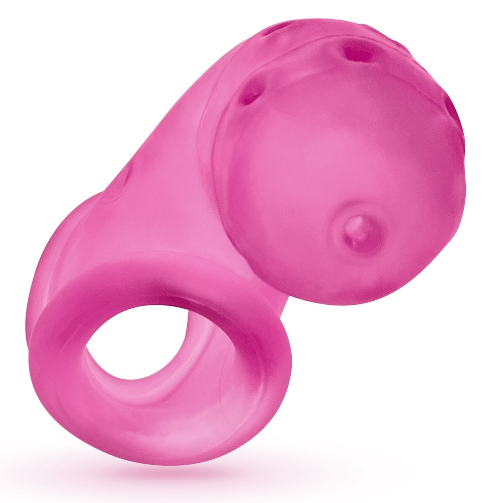 AIRLOCK, air-lite vented chastity, PINK ICE OXBALLS