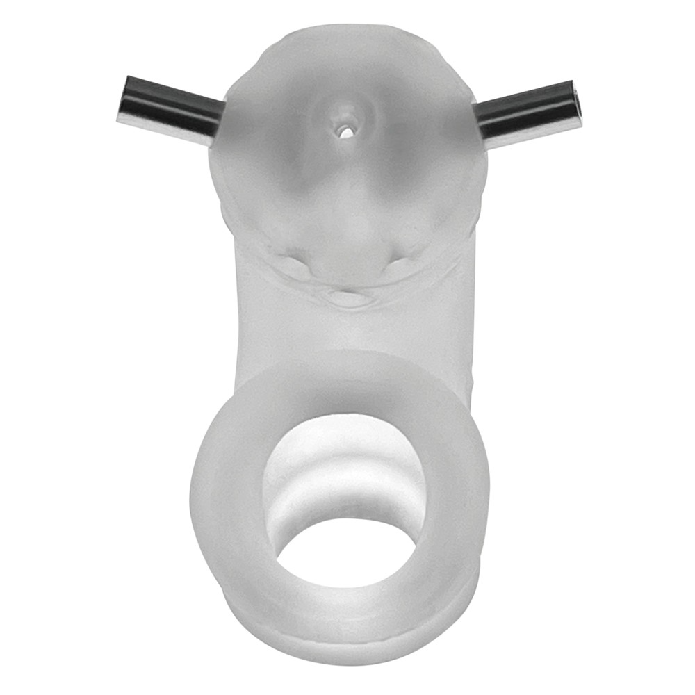 AIRLOCK ELECTRO, air-lite vented chastity, CLEAR ICE 