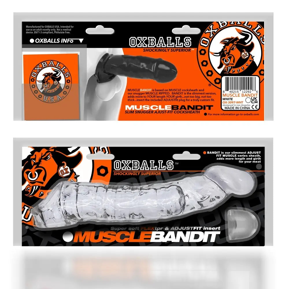 MUSCLE BANDIT, slimmest Muscle cocksheath, CLEAR 