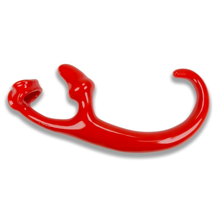 ALIEN TAIL, butt plug + sling, RED 