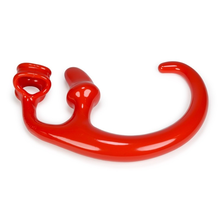 ALIEN TAIL, butt plug + sling, RED 