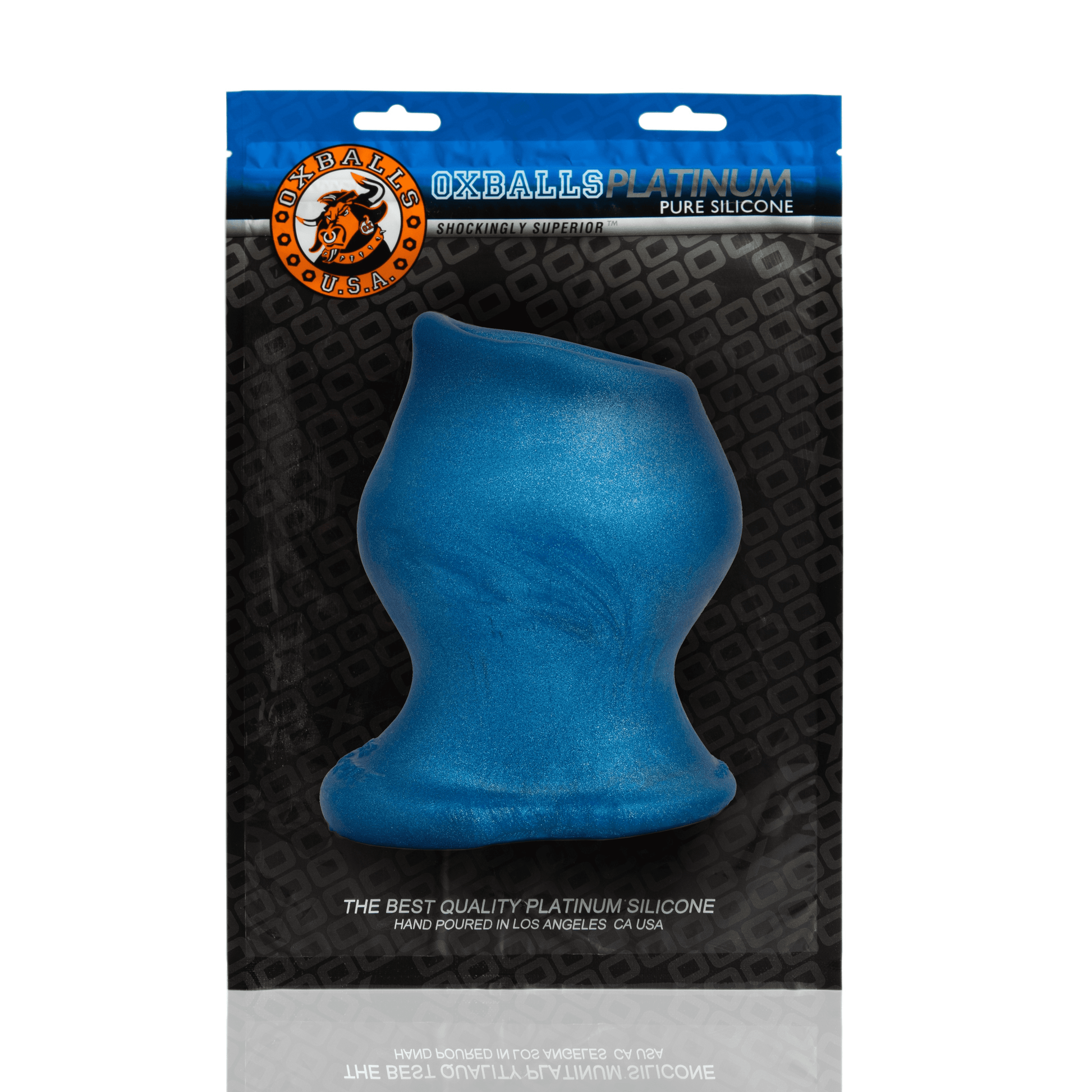 PIG HOLE MORPH, hollow plug, BLUEBALLS METALLIC 