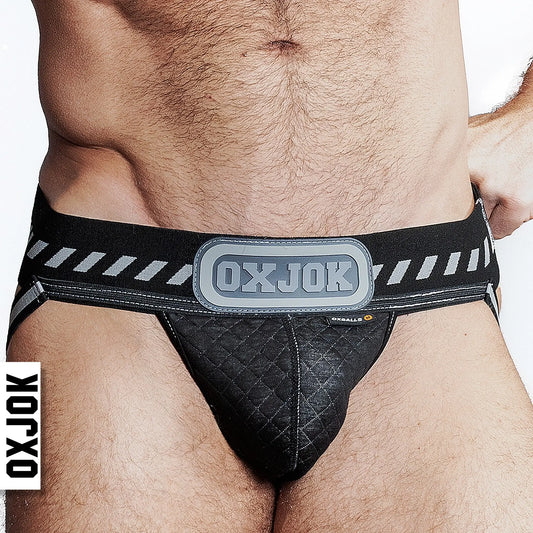 PACKER, industrial quilted cargo strapjock, BLACK PUFF, SMALL  For Him