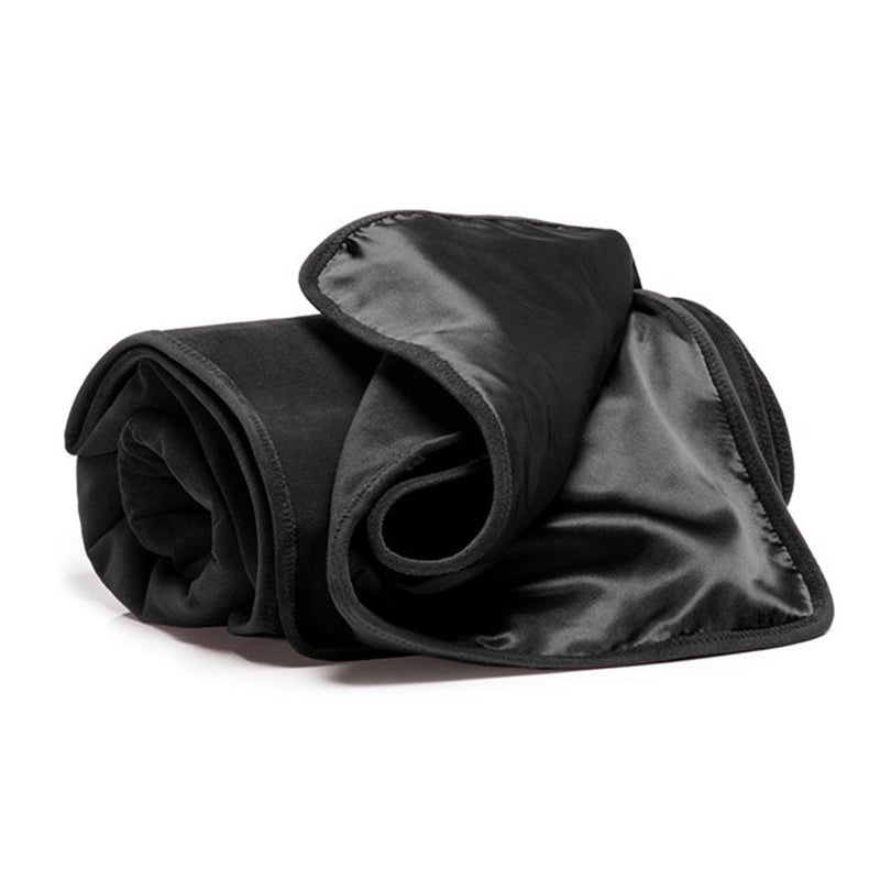 Fascinator Throw Black Microvelvet - Regular Size 